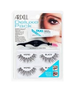 Ardell Deluxe Pack Wispies Black (Lashes 2pairs, Adhesive 2,5g & Applicator)