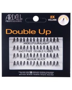 Ardell Professional Double Up Duralash Knot-Free Double Flares Lashes - Medium Black (56pcs)