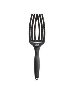 Olivia Garden Fingerbrush Care Iconic Boar & Nylon Hairbrush - Medium Black