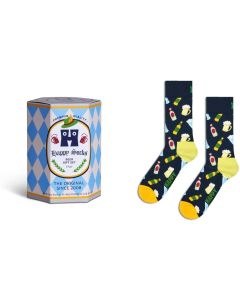 Happy Socks Beer Gift Set 1 Pair Adult Crew Socks (Size: 41-46)