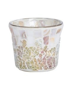 Yankee Candle Gold & Pearl Crackle Votive Holder