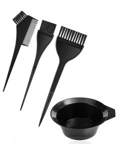 Bobby Warren Hair Dye Brush & Bowl Set - Black (4pcs)