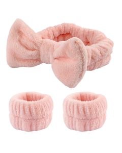 Bobby Warren Spa Headband & Wristband - Pink (15cm & 7,5cm)