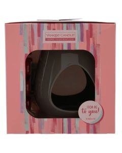 Yankee Candle Pastel Hue MW Floral2 Matte Ceramic Wax Melt Burner