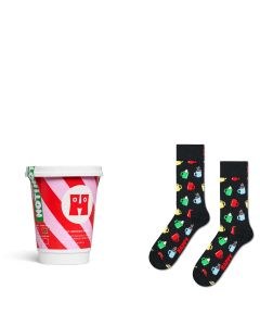 Happy Socks Hot Chocolate Gift Set Adult Crew Socks 1 Pair (Size: 36-40)