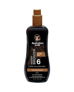 Australian Gold Instant Bronzer Spray Gel Sunscreen SPF6 (237ml)