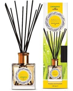 Areon Home Perfumes Lavender Oil Reed Diffuser - Lemongrass & Natural Lavender Oil (150ml)
