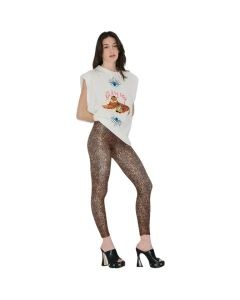 PCP Lynn 7/8 High-Waisted Orange Printed Leggings (Small)