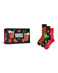 Happy Socks Bloody Mary Gift Set Adult Crew Socks 3 Pairs (Size: 36-40)