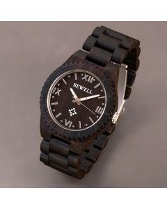 Bewell Ξύλινο Ρολόι Momus Brown