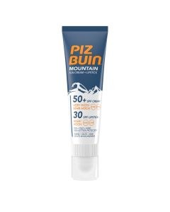 Piz Buin Mountain Sun Cream 50+ SPF + Lipstick 30 SPF (20ml)