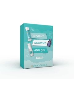Moroccanoil Refresh, Nourish & Go (Dry Shampoo Light Tones 65ml, Treatment Purple 25ml, Fragrance Mist 30ml)