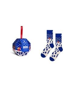 Happy Socks Santa On The Way Gift Set Adult Crew Socks 1 Pair (Size: 36-40)