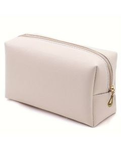 Bobby Warren PU Leather Cosmetic Bag - Beige