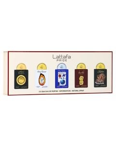 Lattafa Pride Gift Set Collection No.3 Eau De Parfum (Nebras 20ml, Art Of Wood 20ml, Art Of Universe 20ml, Ansaam Gold 20ml & Kashan 20ml)