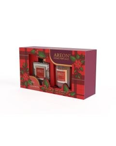 Areon Home Perfumes Perfume Set For Interior - Apple & Cinnamon (Diffuser 150ml & Candle 120g)
