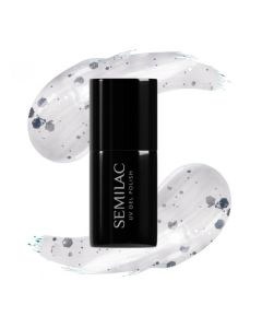 Semilac UV Gel Polish - 924 Silver & White Drops (7ml)