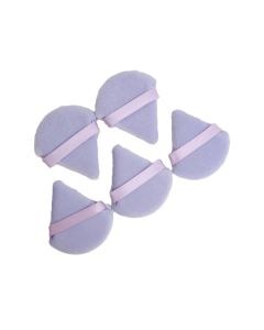 Bobby Warren Triangle Shaped Velvet Setting Powder Puff - Purple (5pcs)