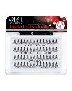 Ardell Professional Triple Individuals Knot-Free Triple Flairs Eyelashes - Long Black (56pcs)