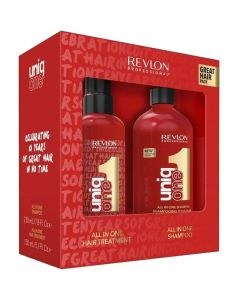 Revlon Uniq One Gift Pack - All in One Shampoo (230ml) & Hair Treatment (150ML)