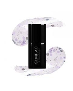 Semilac UV Gel Polish - 925 Silver & Violet Drops (7ml)
