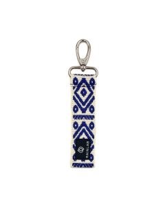 Rain Lab Ethnic Keychain - White-Blue XL