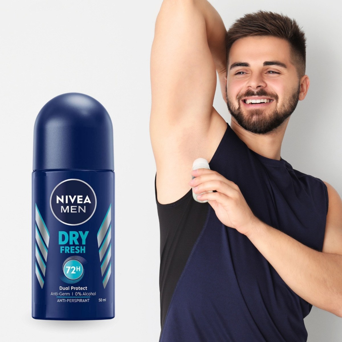 Nivea Men Dry Fresh 72h Dual Protect Anti-Perspirant Roll-On (50ml) φωτογραφία