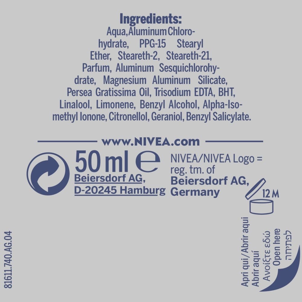 Nivea Dry Comfort 48h Deodorant Anti-Perspirant Roll-On (50ml) φωτογραφία