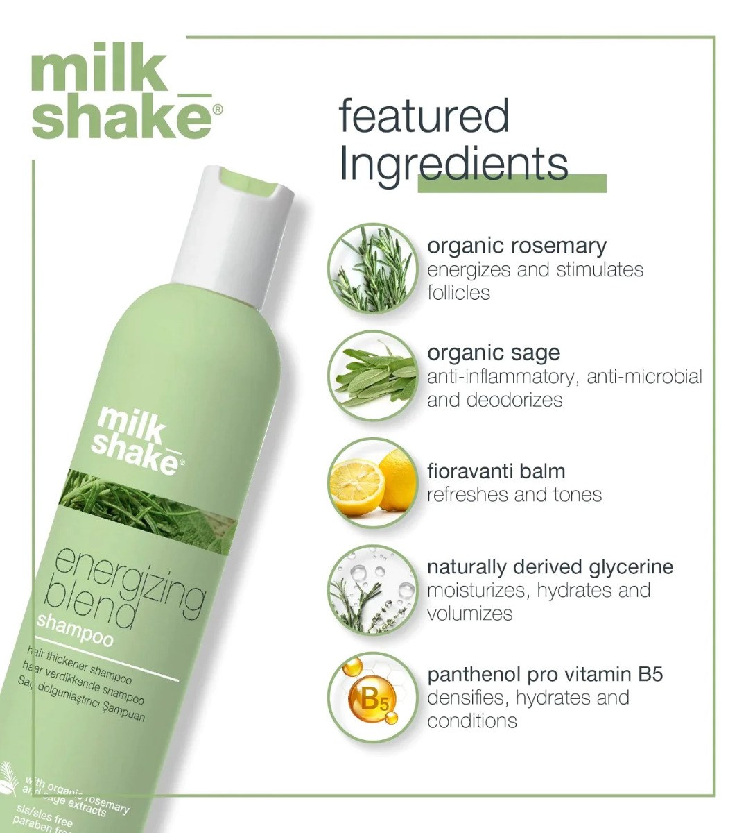Milk_Shake Energizing Blend Shampoo (300ml) φωτογραφία