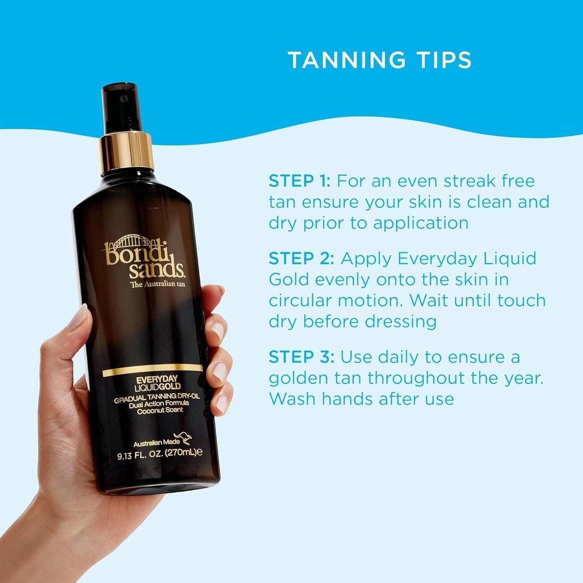 Bondi Sands The Australian Tan Everyday Liquid Gold Gradual Tanning Dry-Oil (270ml) φωτογραφία