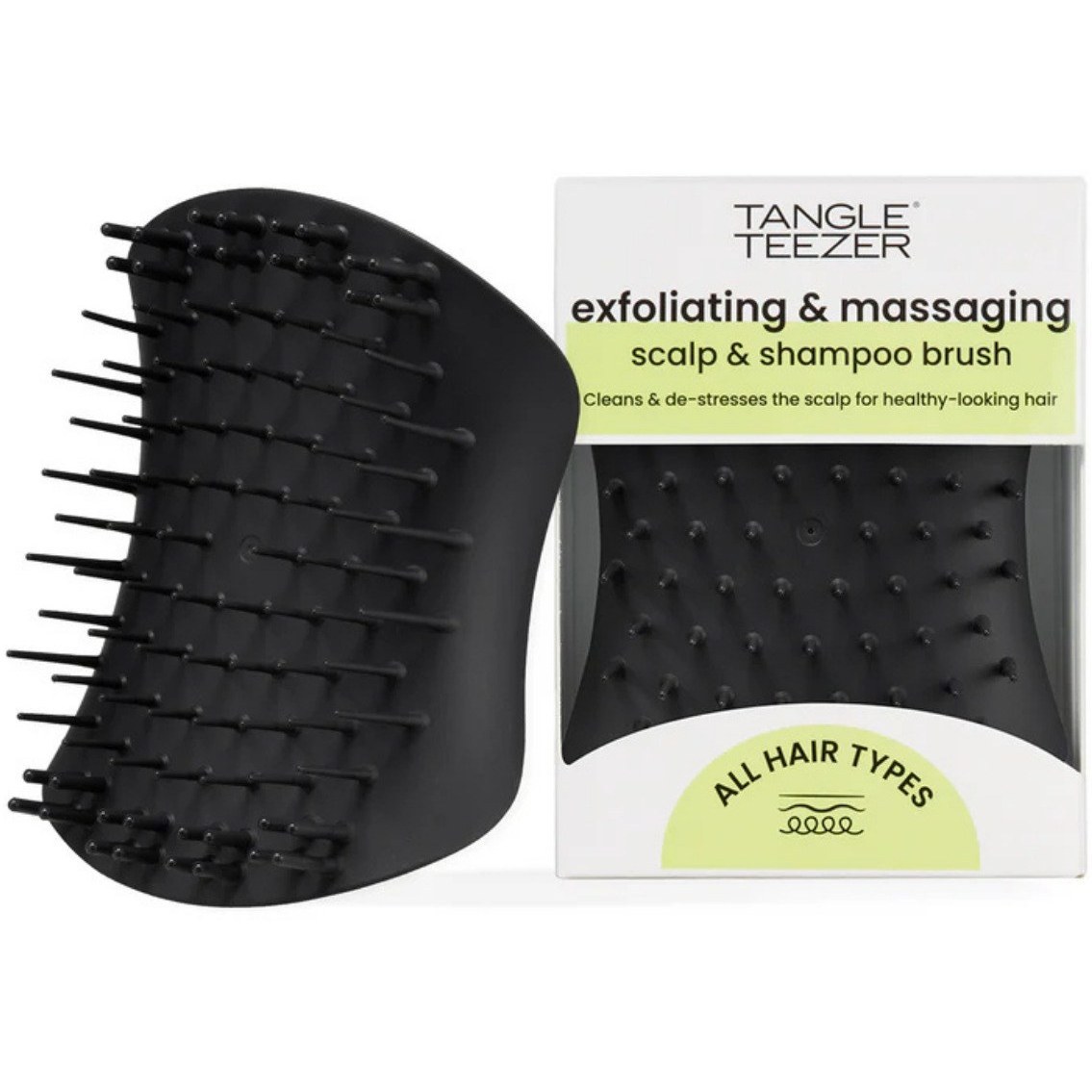 Tangle Teezer Exfoliating & Massaging Scalp & Shampoo Brush - Onyx Black φωτογραφία