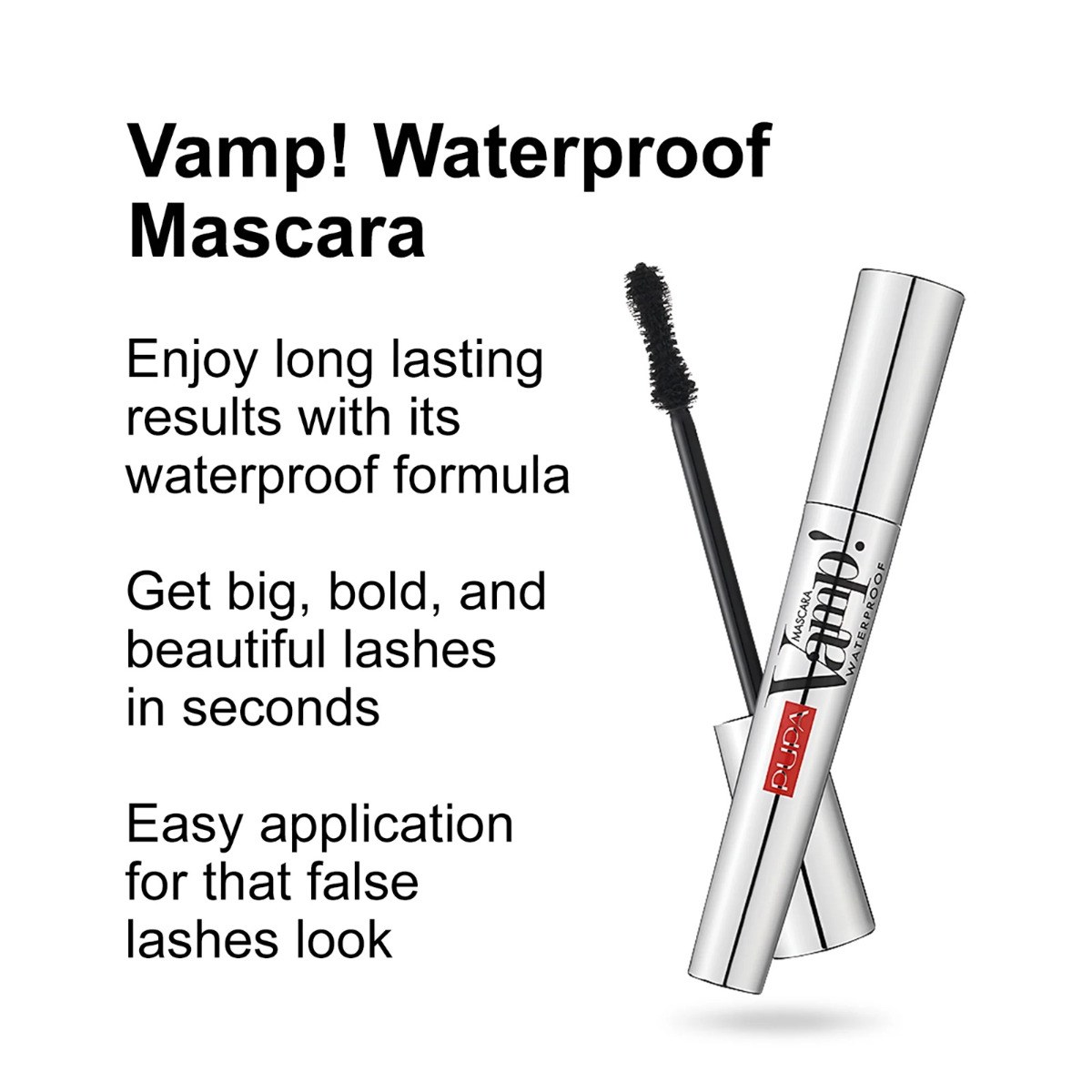 Pupa Vamp! Waterproof Mascara - 001 Extra Βlack (9ml) φωτογραφία