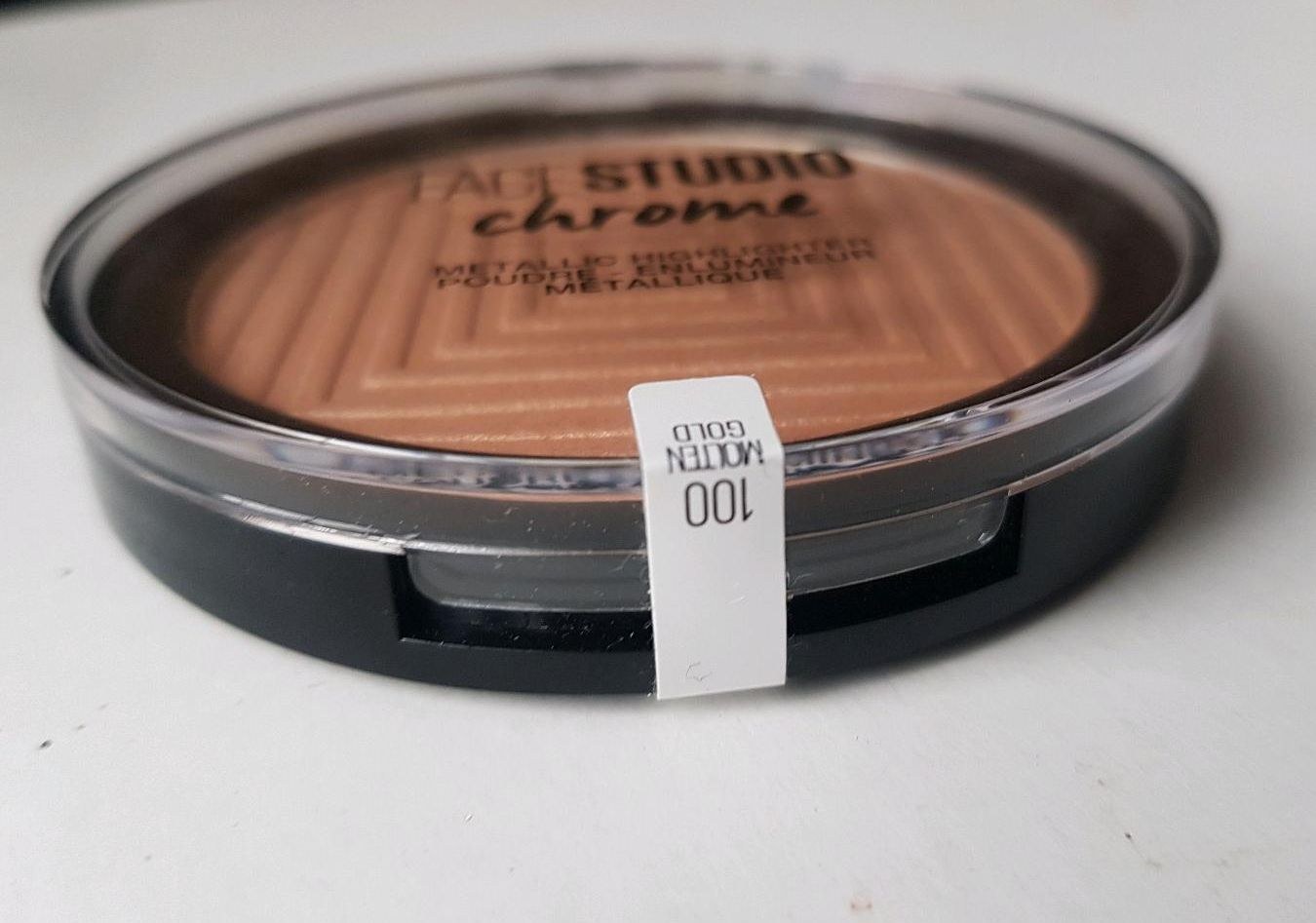 Maybelline New York Face Studio Chrome Metallic Highlighter - Molten Gold (9gr) φωτογραφία