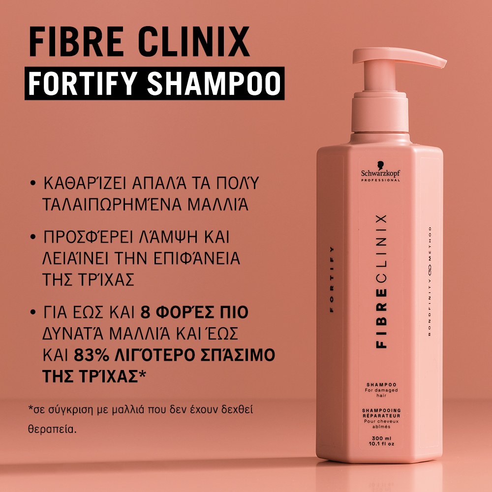 Schwarzkopf Professional Fibre Clinix Fortify Bondfinity Method Shampoo (300ml) φωτογραφία