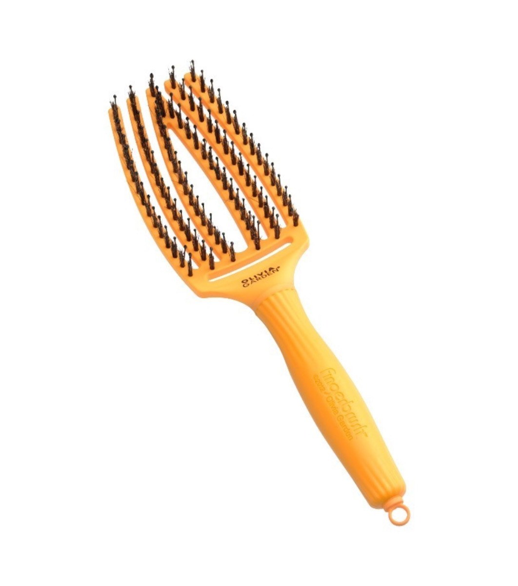 Olivia Garden Fingerbrush Combo Medium On The Road Again Hair Brush - Yellow Sunshine φωτογραφία