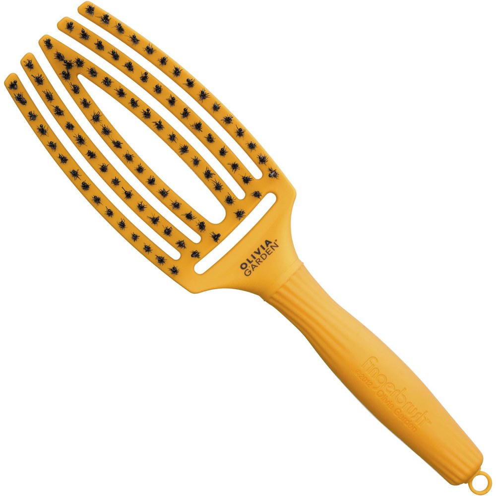 Olivia Garden Fingerbrush Combo Medium On The Road Again Hair Brush - Yellow Sunshine φωτογραφία