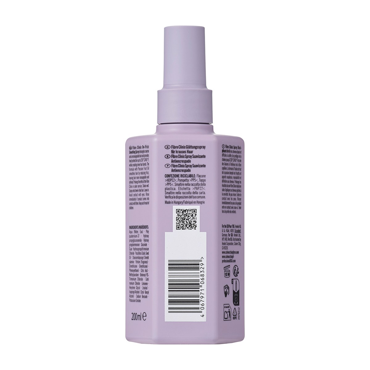 Schwarzkopf Professional Fibre Clinix De-Frizz Smoothing Spray (200ml) φωτογραφία