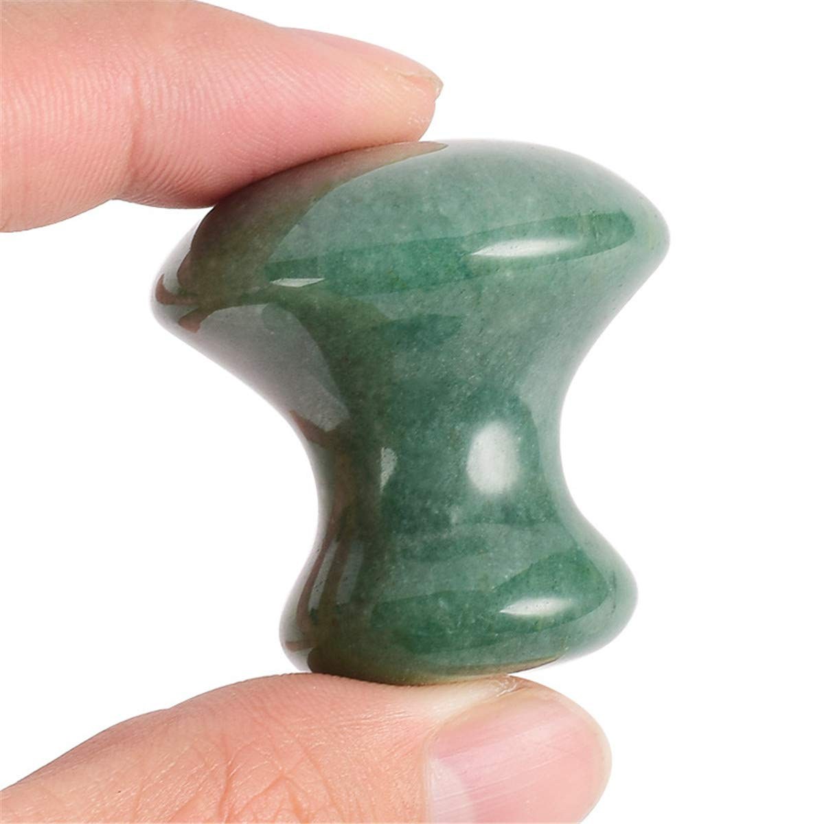 Bobby Warren Natural Green Aventurine Face Massage Tool Mushroom Shaped φωτογραφία