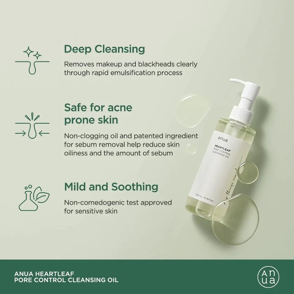 Anua Heartleaf Pore Control Cleansing Oil (200ml) φωτογραφία