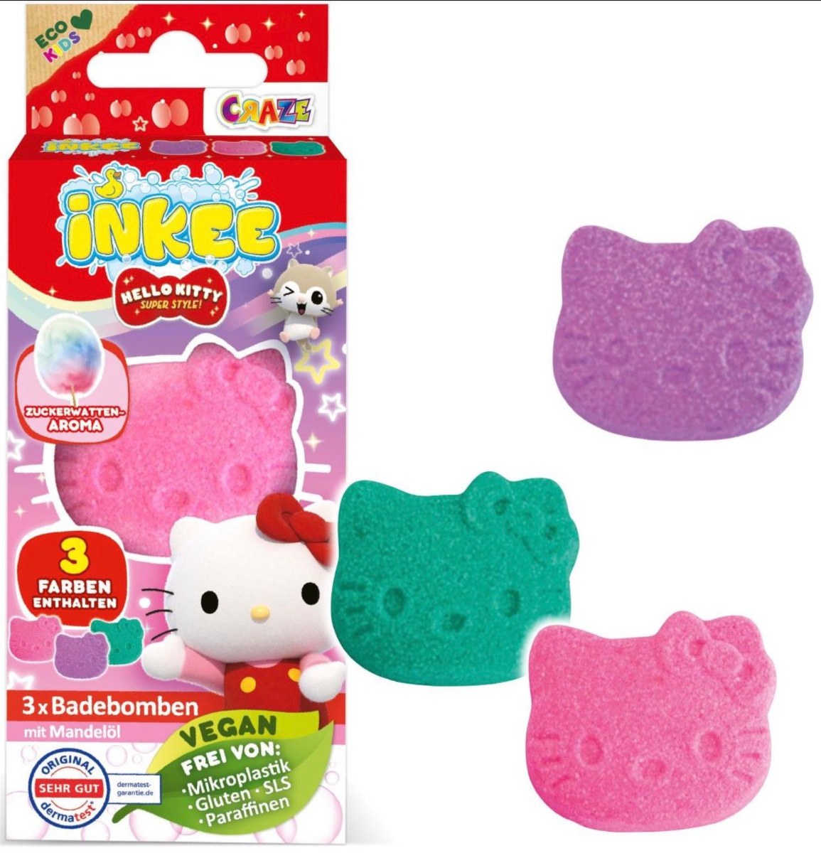 Craze Inkee Hello Kitty Super Style! Bath Bomb (3x15g)