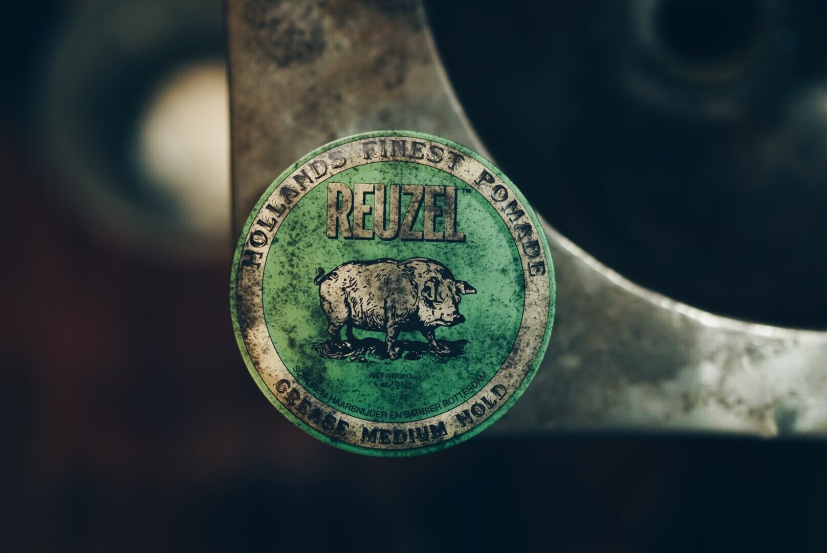 Reuzel Hollands Finest Pomade Grease Medium Hold - Green (113gr) φωτογραφία