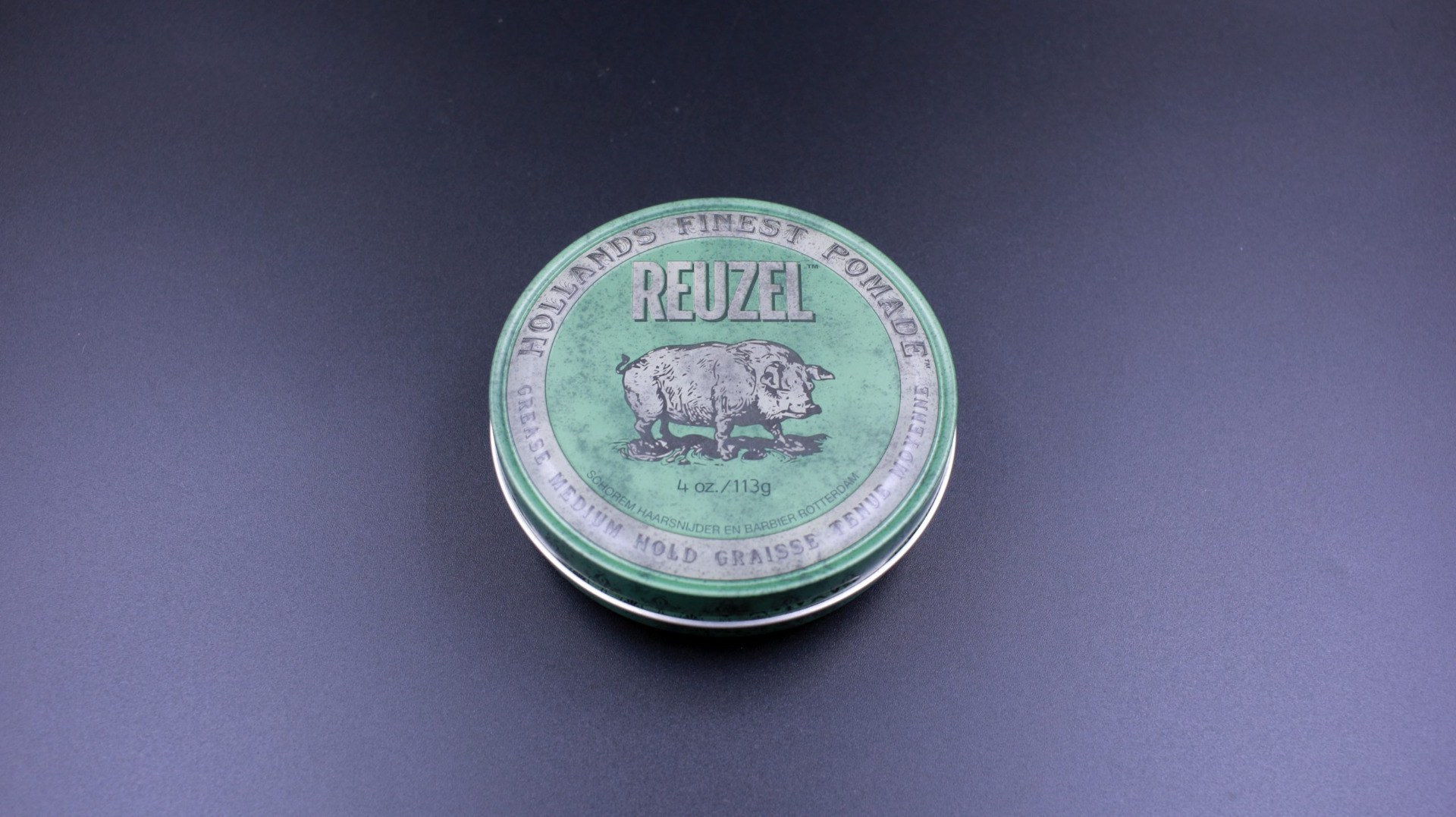Reuzel Hollands Finest Pomade Grease Medium Hold - Green (113gr) φωτογραφία
