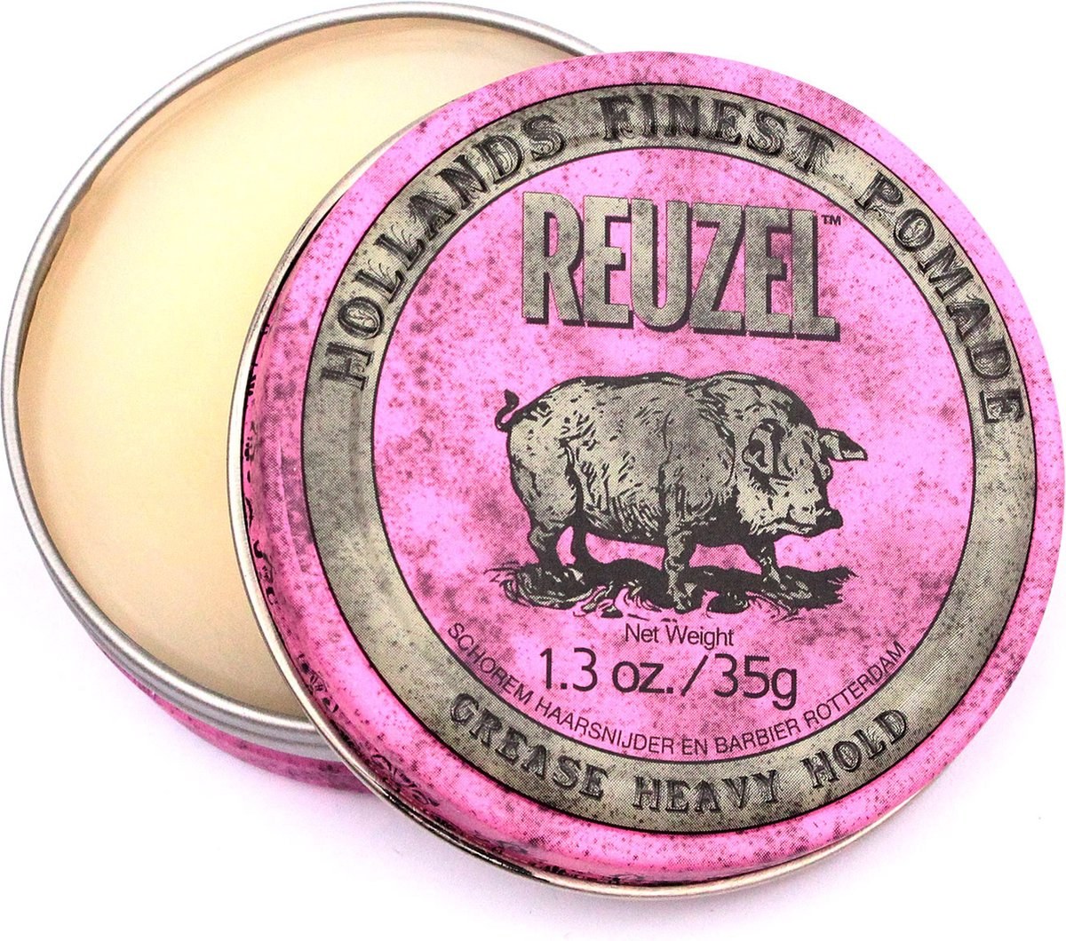 Reuzel Hollands Finest Pomade Grease Heavy Hold - Pink (35g) φωτογραφία