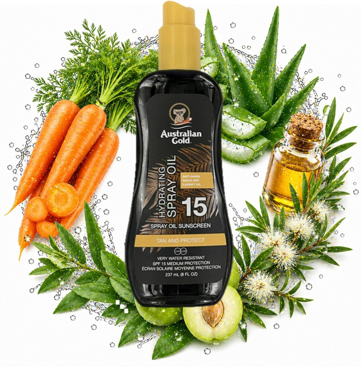Australian Gold Hydrating Spray Oil Sunscreen SPF15 (237ml) φωτογραφία