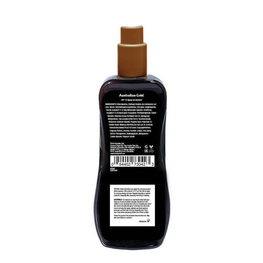 Australian Gold Instant Bronzer Spray Gel Sunscreen SPF15 (100ml) φωτογραφία