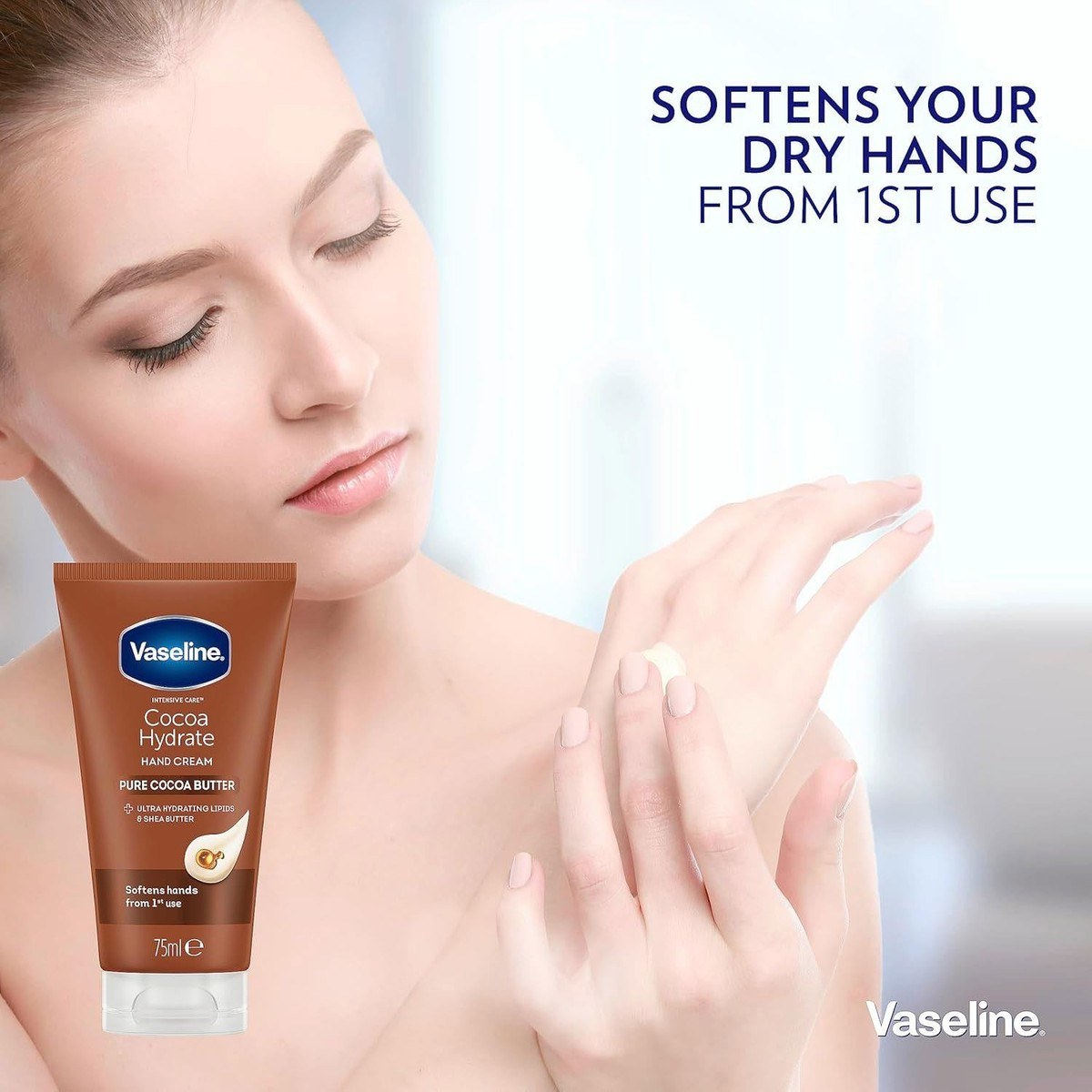 Vaseline® Intensive Care Cocoa Hydrate Hand Cream (75ml) φωτογραφία
