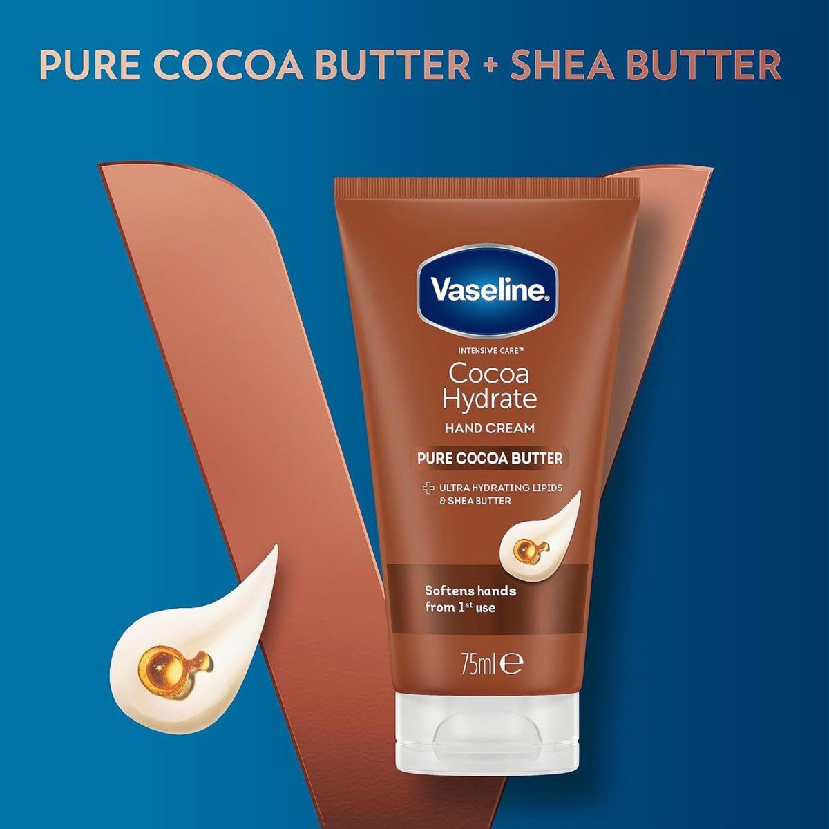 Vaseline® Intensive Care Cocoa Hydrate Hand Cream (75ml) φωτογραφία