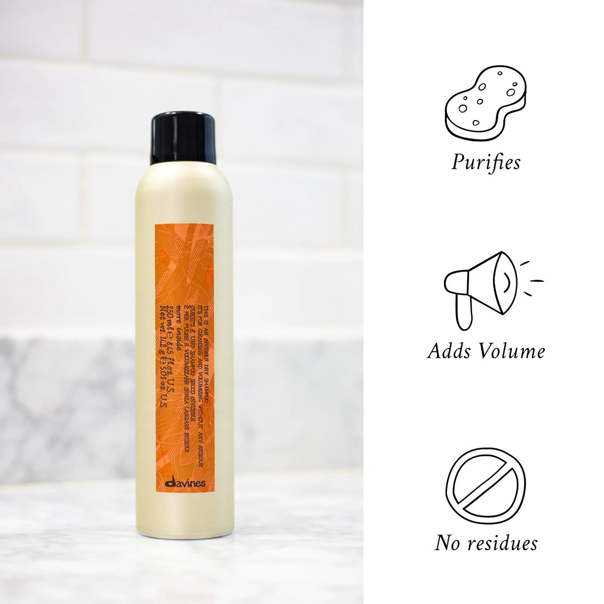 Davines - More Inside This Is An Invisible Dry Shampoo (250ml) φωτογραφία