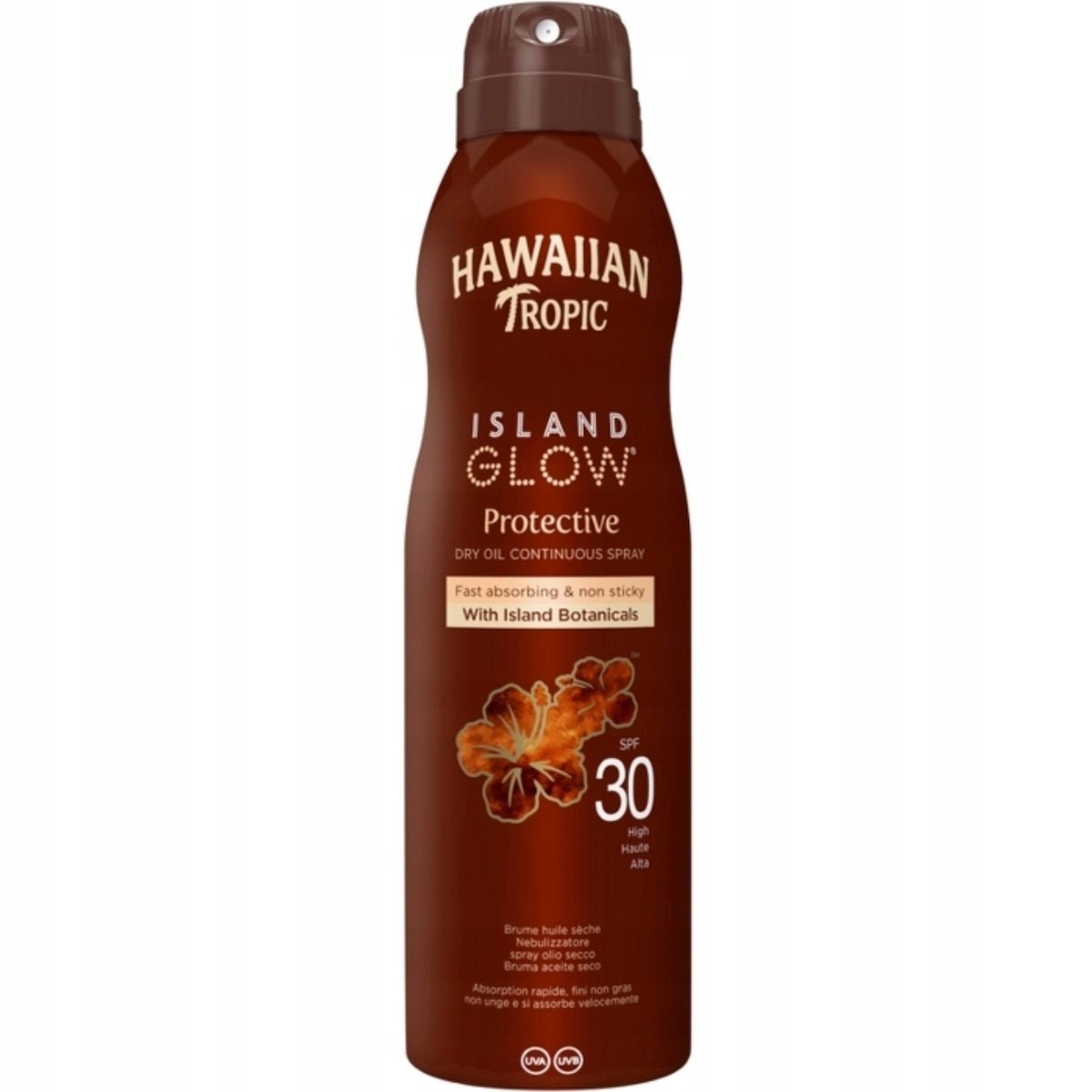 Hawaiian Tropic Island Glow Protective Dry Oil Continuous Spray SPF30 (177ml)