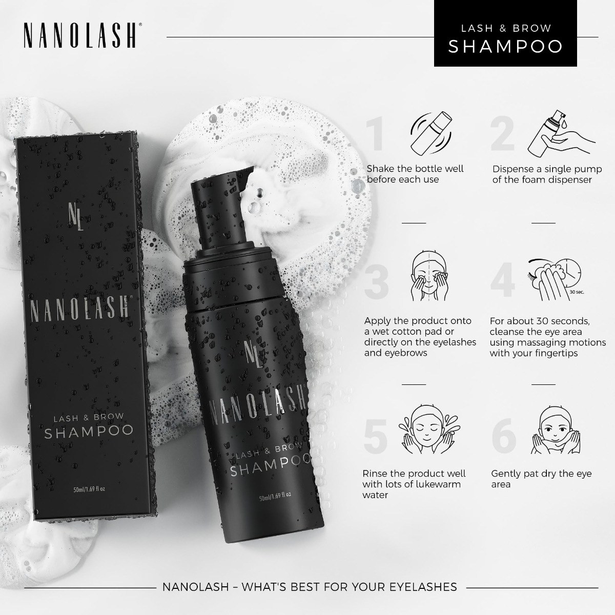 Nanolash Lash & Brow Shampoo (50ml) φωτογραφία